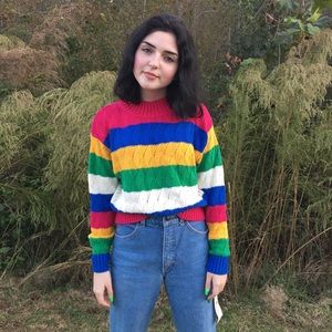 Vintage 1989s Striped Sweater NWT